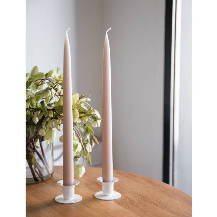 Twilight Collection - Wholesale Tapered Candle/Candlestick - Flax Danish Taper Candle | 12 Pack