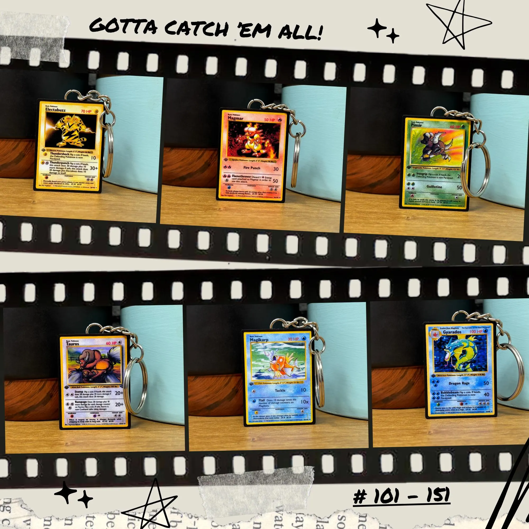 BitsyLabs - Wholesale Keychain - Unisex - Pokemon Card Keychains (101-151)6