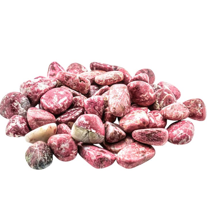 Quasar Gems USA ā wholesale Spiritual stone/crystal ā Thulite Tumbled Polished Stones 250Gms (Copy)1