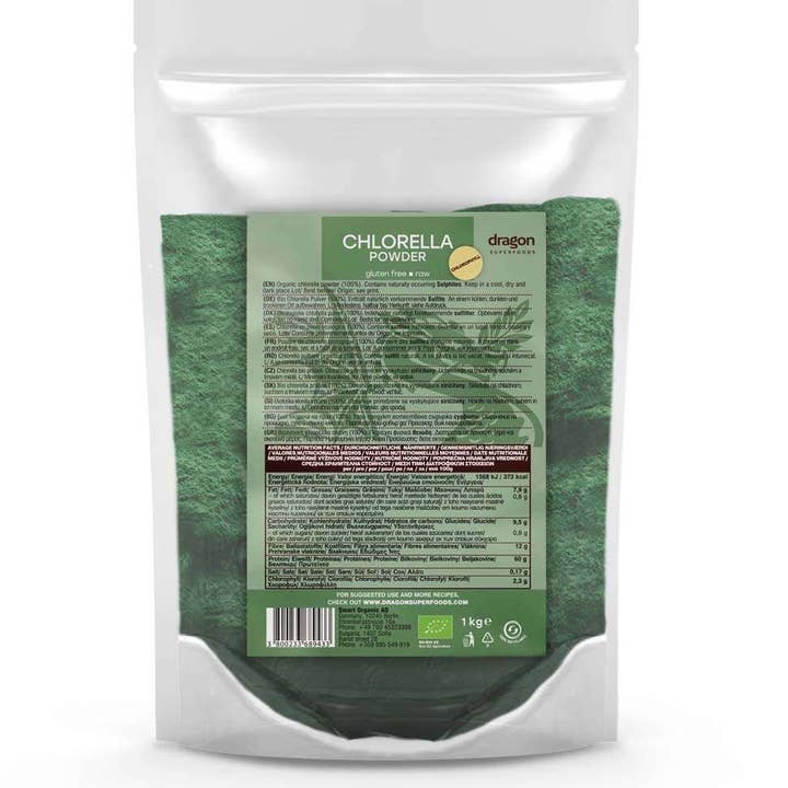 Smart Organic - Wholesale Protein/Superfood Powder - Chlorella, Powder, Bio, Dragon Superfoods, 200g/1kg3
