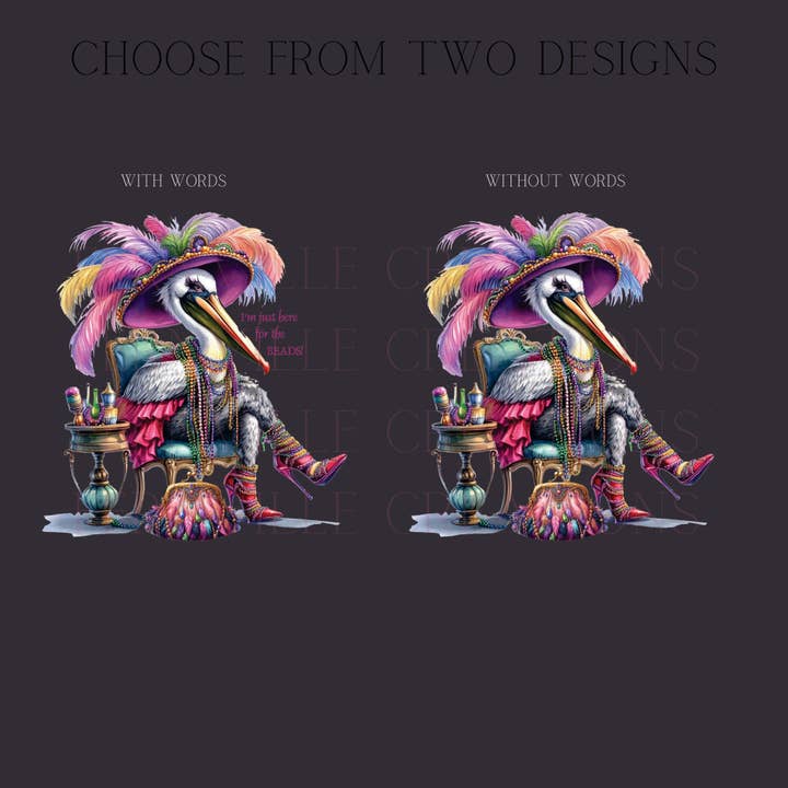 Fernville Creations - Wholesale Hand Towel - Mardi Gras Pelican Hand Towel for Guest Bathroom Decor