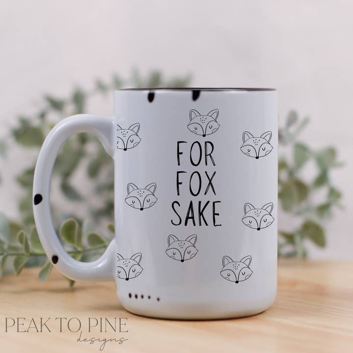 Peak To Pine Designs - Wholesale Coffee Mug - Fox sake