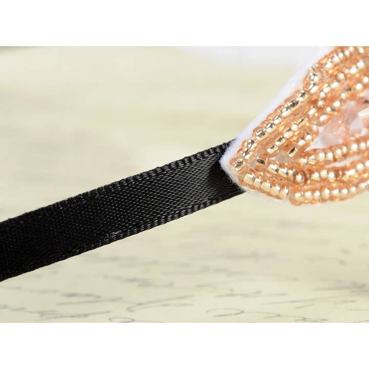 AK Brand - Vendita all'ingrosso Fascia per capelli - Donna - Fascia per capelli con patta a foglia nera con perline anni '2025