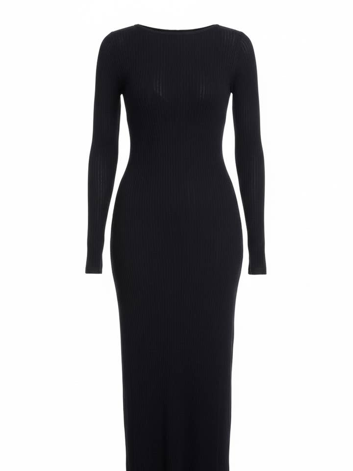 TENCEL-COTTON DRESS BLACK for wholesale by PURA Clothing