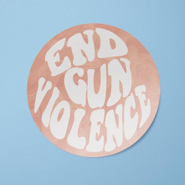 BitchinDesignCo - Wholesale Sticker - Gun Control Sticker | End Gun Violence Decal | Protect Kids Not Guns