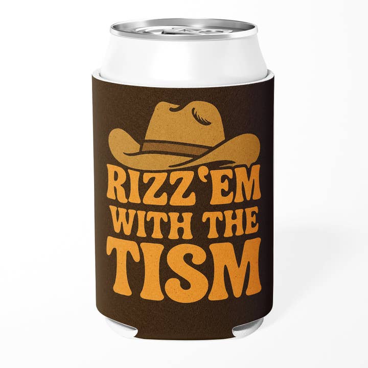 Rizz 'Em With the Tism Can Cooler for wholesale by Shady Front