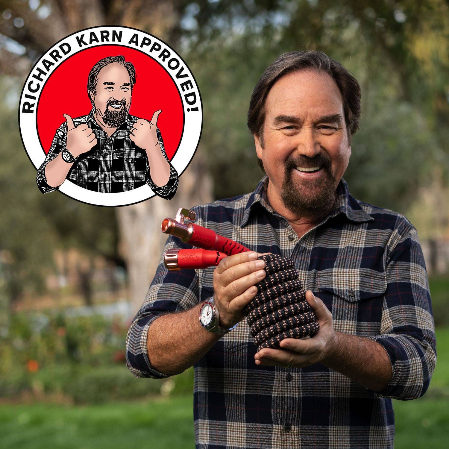 BulbHead - Wholesale Garden Tool - Copper Head w/ Pocket Pivot | Expandable Garden Hose 75 ft5