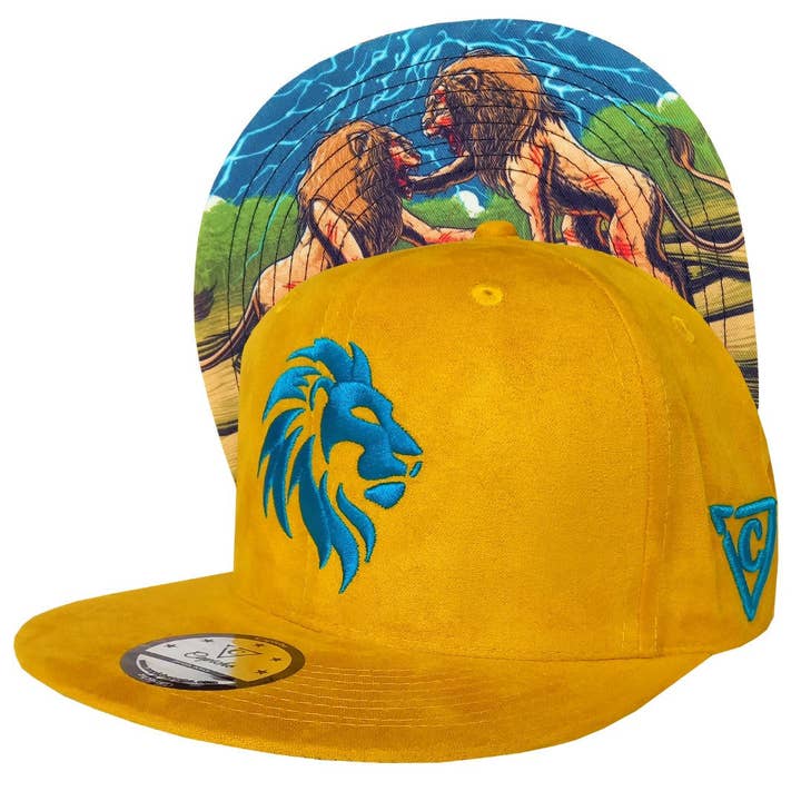 Fighting Lions Snapback - Camurça Amarela por atacado de Capiche
