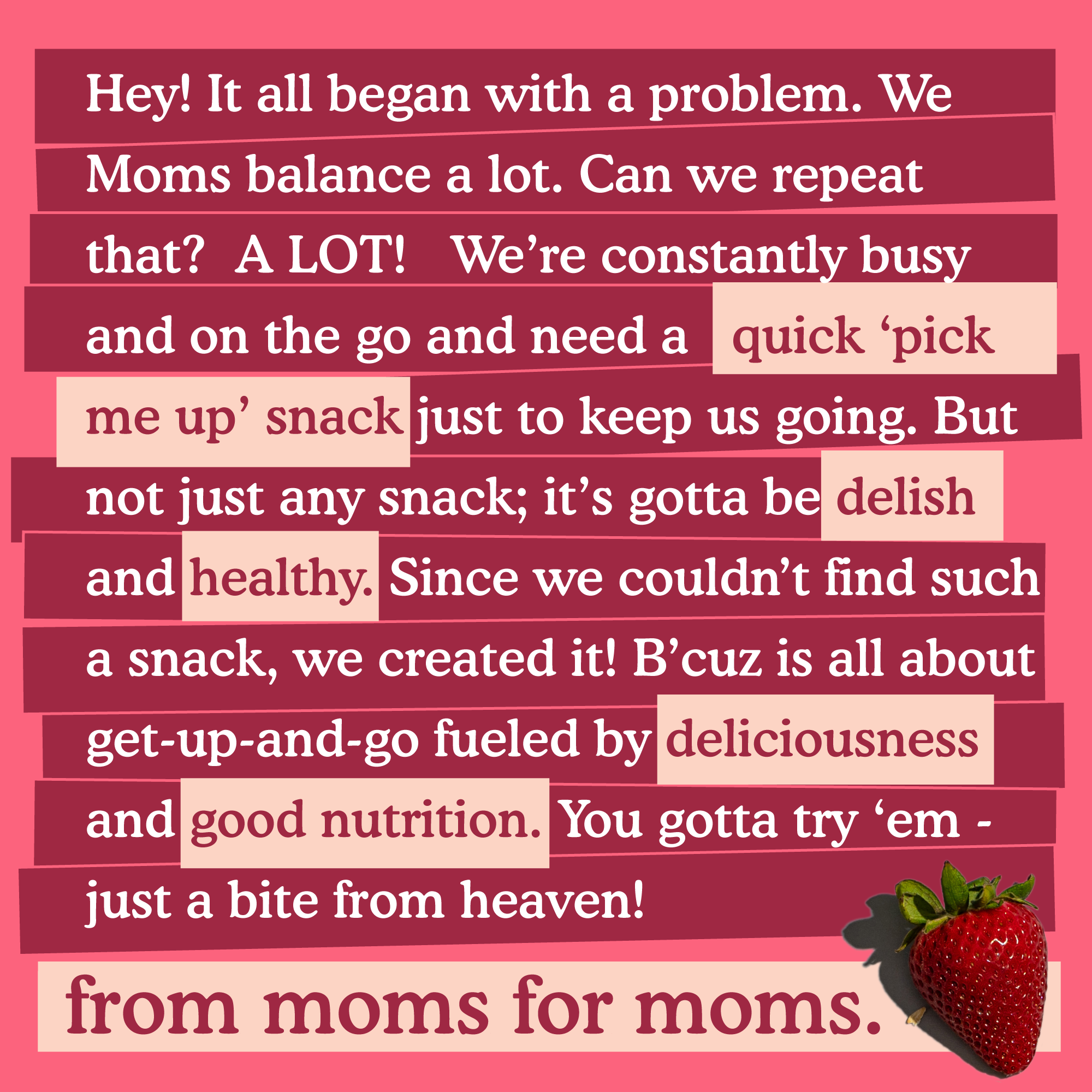 Bcuz Snacks - Wholesale Granola - Strawberry Mallow Granola Bites 1oz. 24 pack3