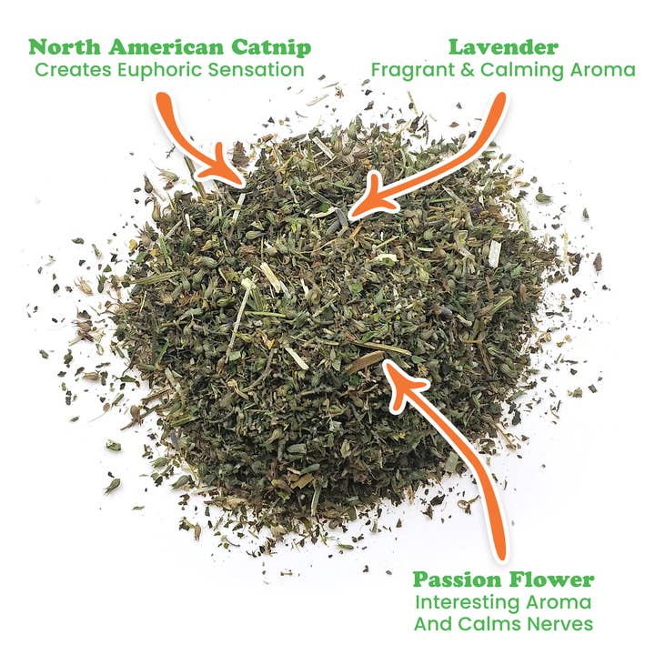 Meowijuana - Wholesale Catnip - Mice Dreams - Passion Flower, Lavender, and Catnip Blend