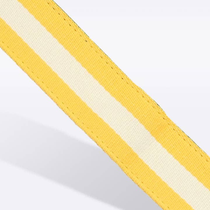 Tracolla a righe gialle e bianche per la vendita all'ingrosso da parte di Hampton Road Designs