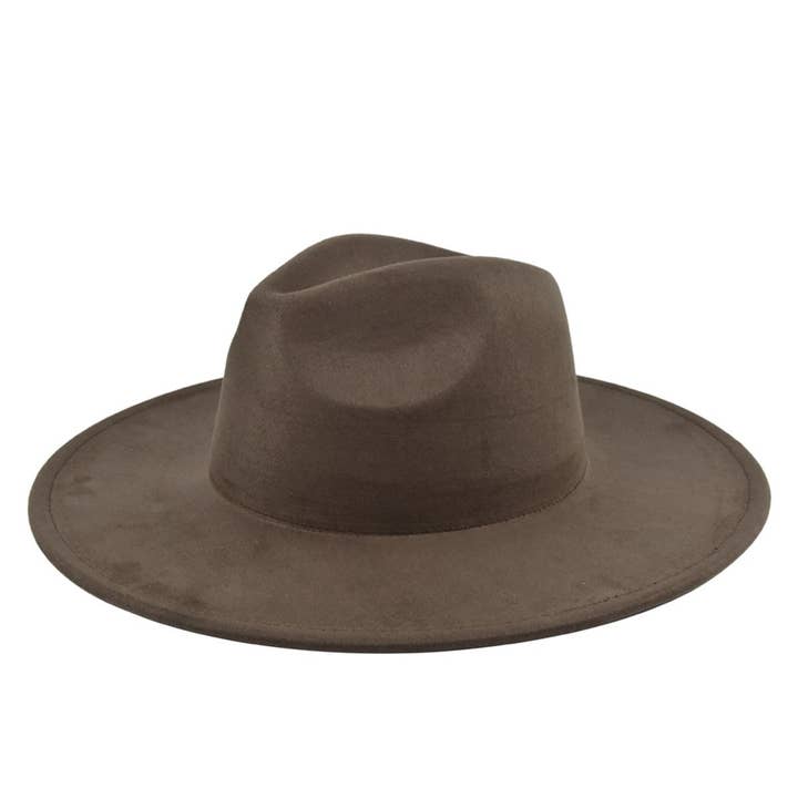 FASHIONABLE SUEDE TOP HAT WITH LARGE BRIM_CWAH2291 for wholesale by DOUBLJU