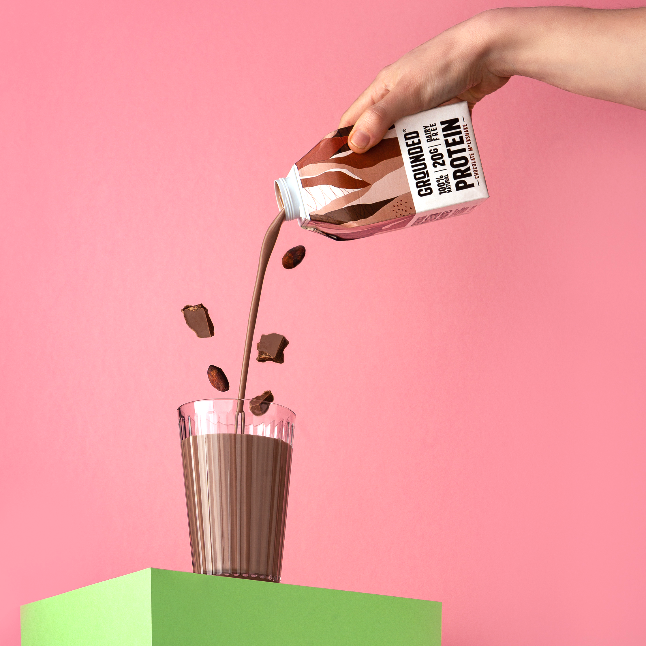 Grounded Drinks - Wholesale Protein/Superfood Powder - GROUNDED Choc Protein Milkshake. Vegan, 20g protein.6