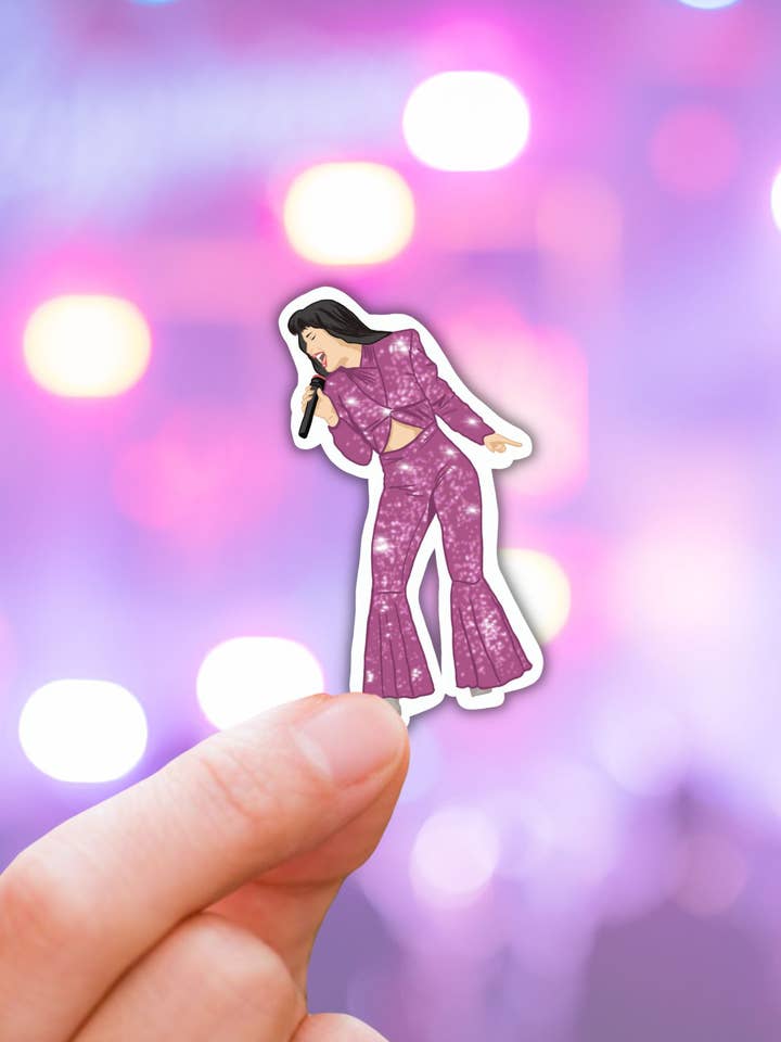 Selena Quintanilla water resistant sticker for wholesale by Lalatina Shop