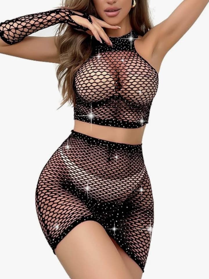 FISHNET SKRT SET for wholesale by JBLA FASHION