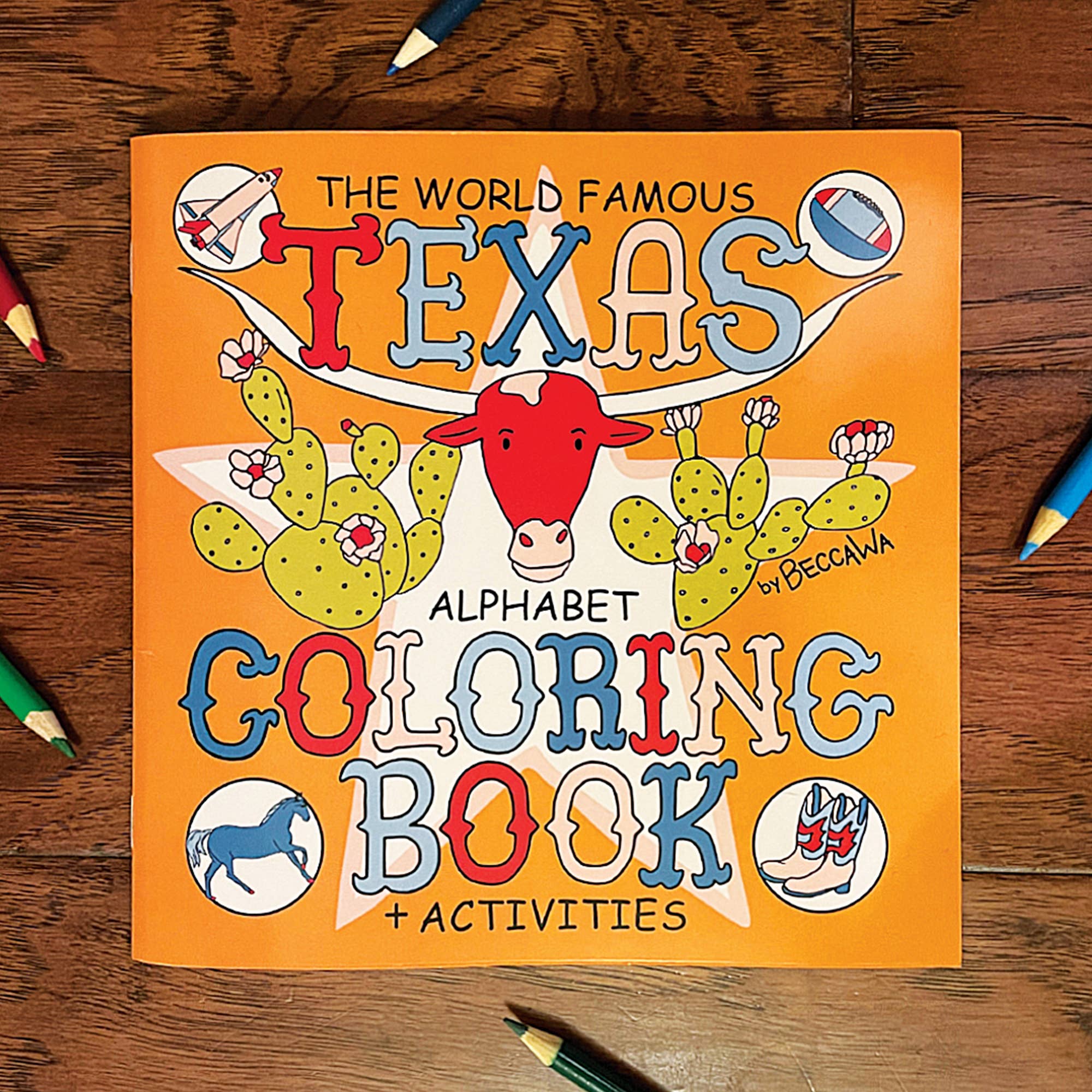 Sleepy Panther Design Co - Vente Livre de coloriage et d'activités pour enfants et bébés - Livre de coloriage de l'alphabet texan mondialement connu4