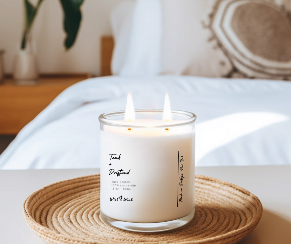 WickNWink - Wholesale Jar/Filled Candle - Teak & Driftwood2