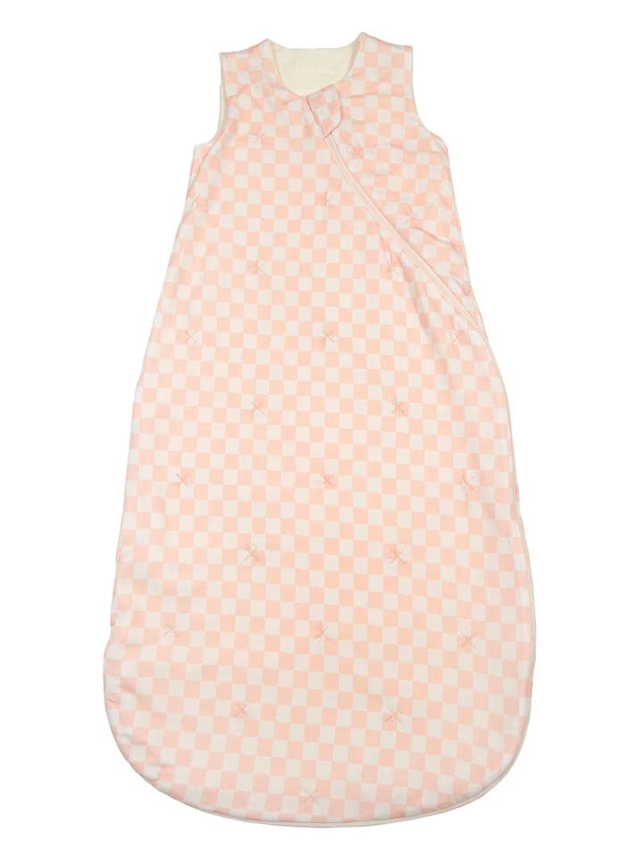 Tencel Sleep Bag 1.0 TOG - Pink Checkerboard for wholesale by Loulou Lollipop
