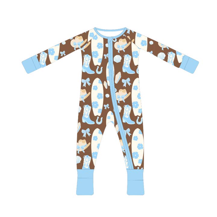 Coastal Cowgirl Bamboo Sleeper for wholesale by Eazy Living Baby Co