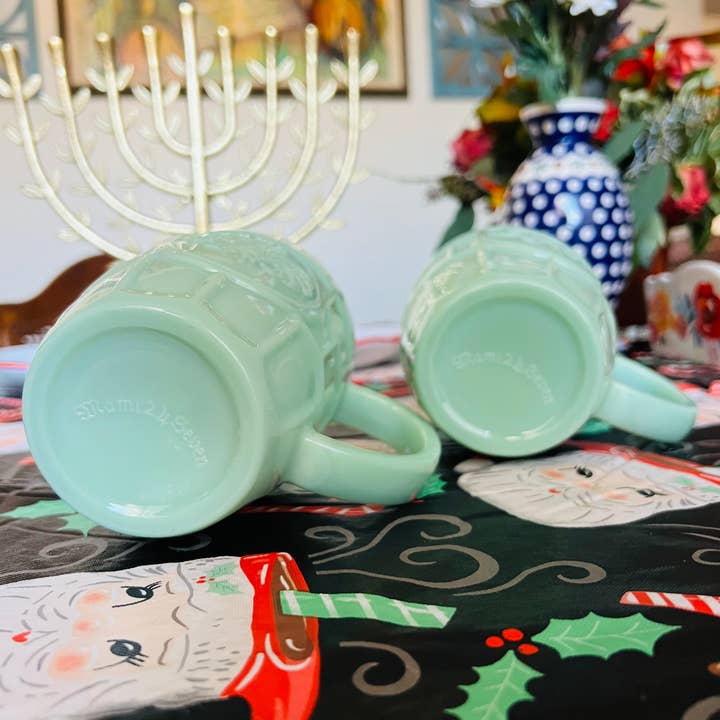 Mami24Seven - Wholesale Beer Glass/Mug - Jadeite Stein (Set of Two)