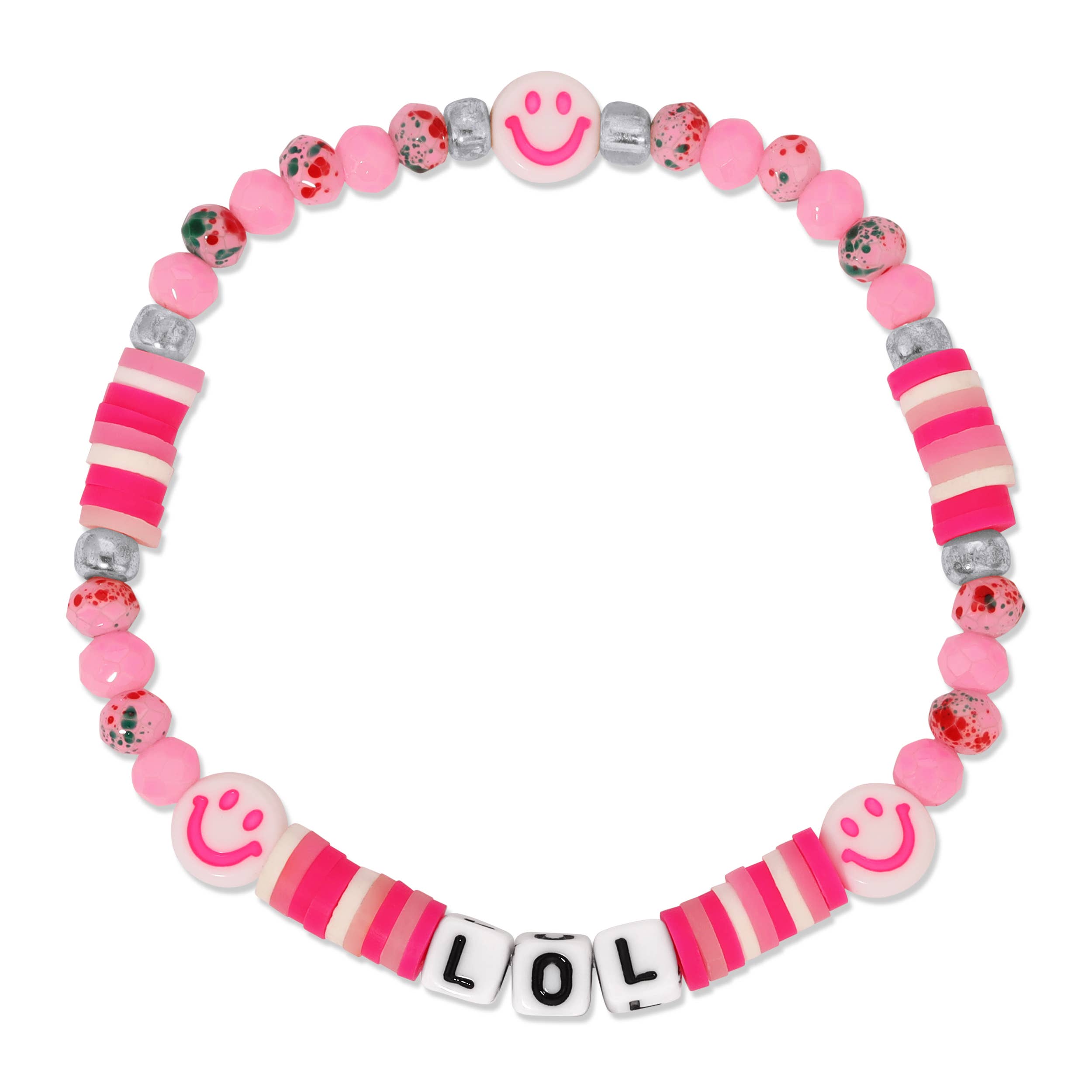 My Fun Colors - Wholesale Beaded Bracelet - Kids - Kids Colorful Words Beaded Stretch Bracelets | 12 Styles!6