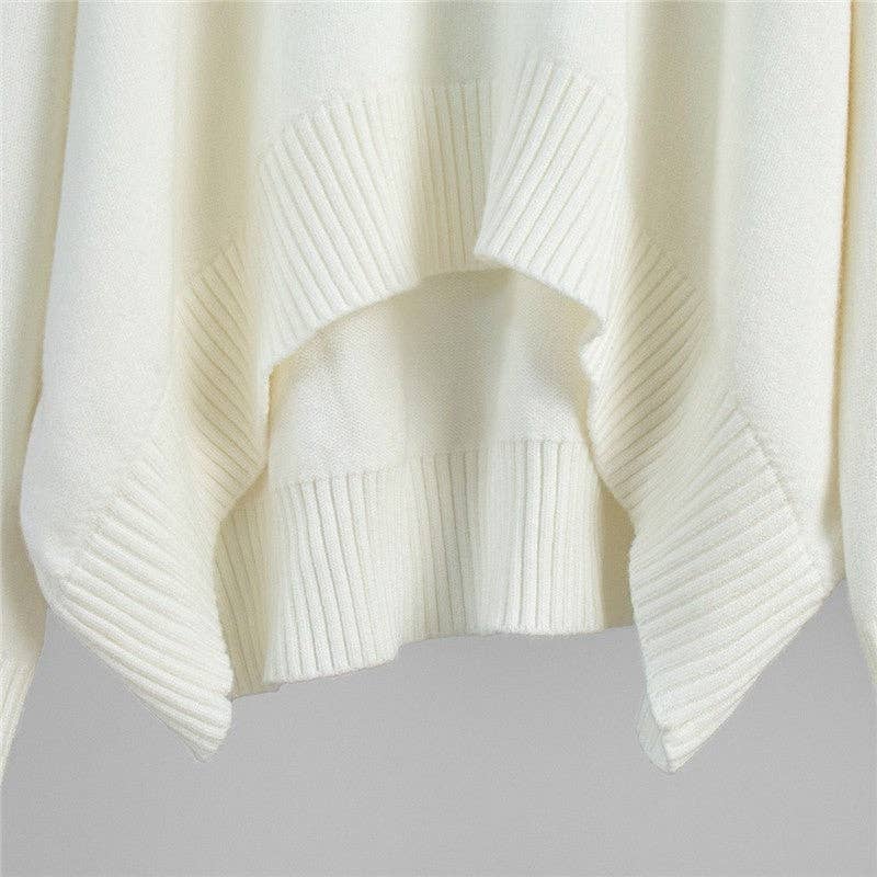 Sheer Trend - Vente Ensemble haut et jupe - Femme - Ensemble Jupe et Pull Col Montant Uni4