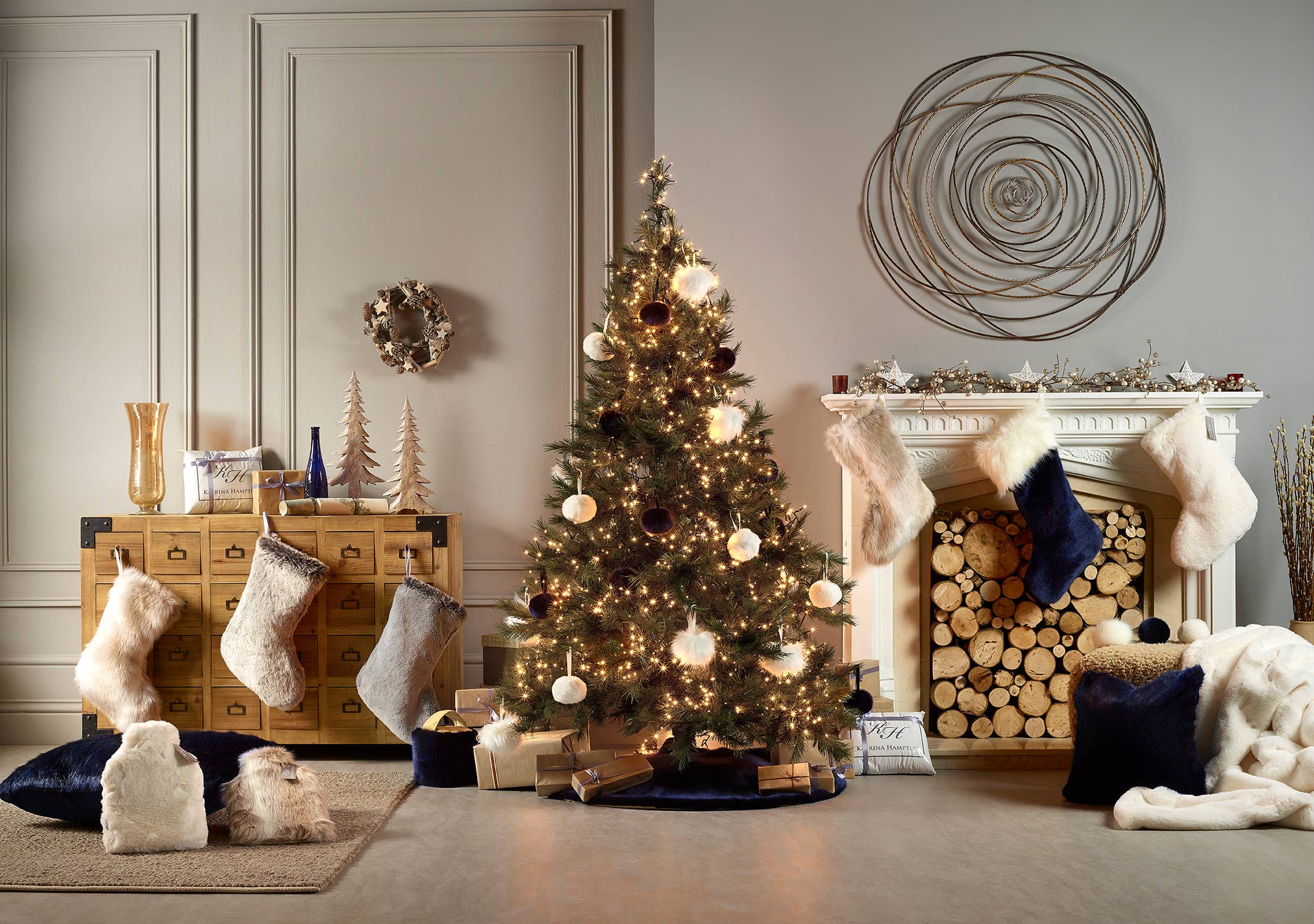 London Navy Christmas Stocking for wholesale on Faire1