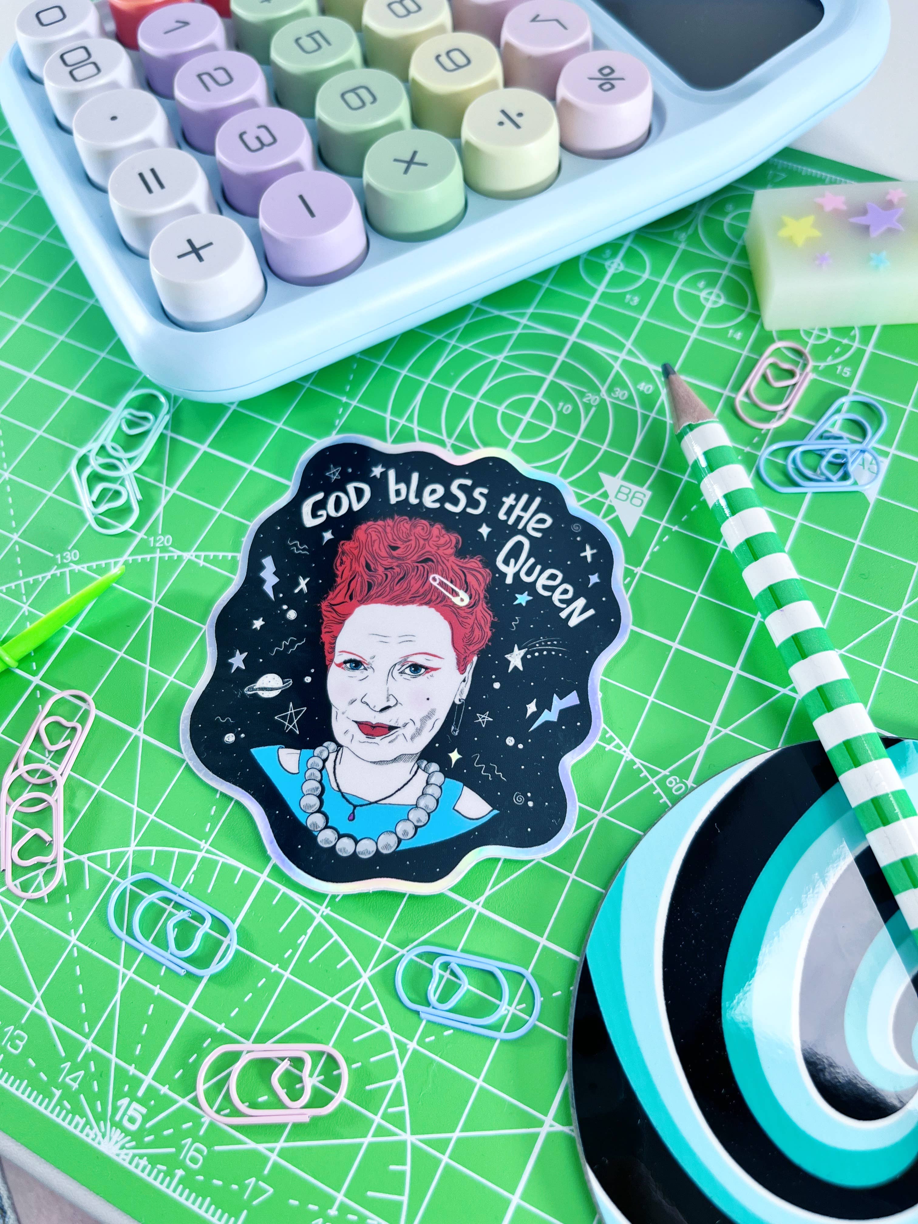 Cor Blimey - Wholesale Sticker - QUEEN VIV VINYL STICKER2