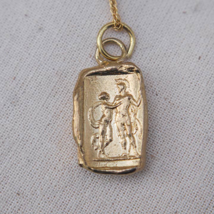 Collar con colgante intaglio de Eros y Psique para venta al por mayor de Taken Twice