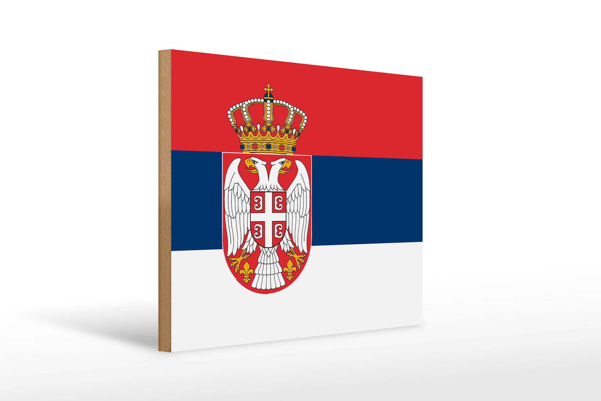 Femer - Wholesale Sign - Flag of Serbia wooden sign 40x30cm Flag of Serbia0
