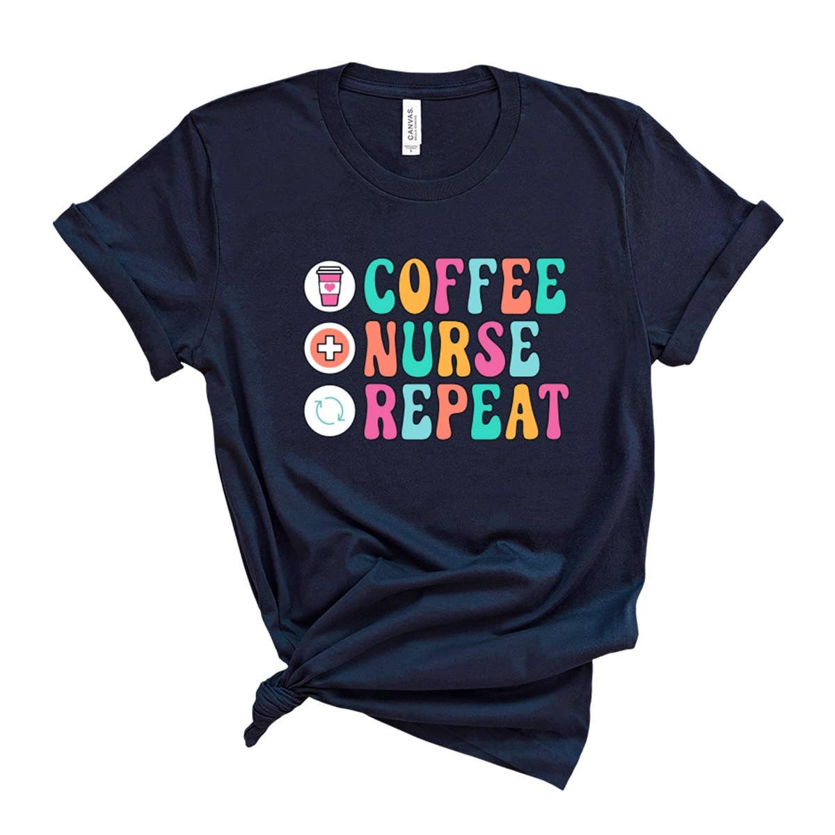 Viv&Lou - Wholesale Screen Printed T-Shirt - Women's - Coffee, Nurse, Repeat T-Shirt1