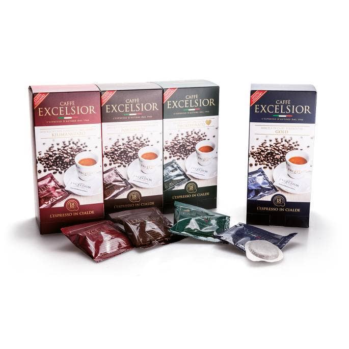 Caffè Excelsior - Venta al por mayor Café instantáneo/expreso - 18 cápsulas de café Kilimangiaro | 100 % Arábica1