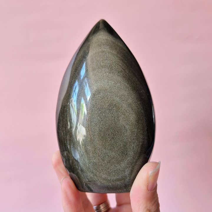 Edelsteen Golden Obsidian Flame – Kracht, Inzicht & Bescherming (8–10 cm) voor wholesale door Moonlight Gemstones