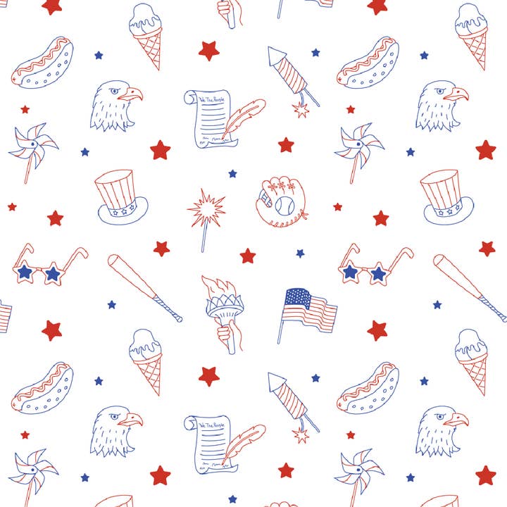 Coconut Pops - Wholesale Sleepsuit - Baby - The Poppy in Fourth of July4