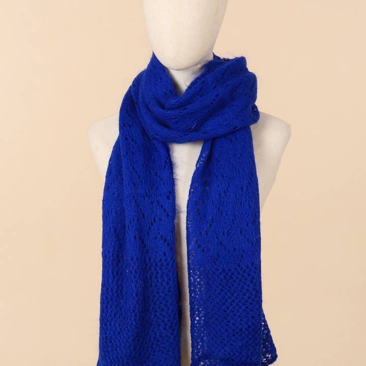 NAÏS PARIS - Wholesale Scarf - Women's - OPENWORK MOHAIR WOOL SHAWL20