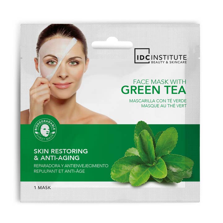 Masque facial Idc Institute au thé vert 22Gr pour la vente par Aquarius Cosmetic SLU