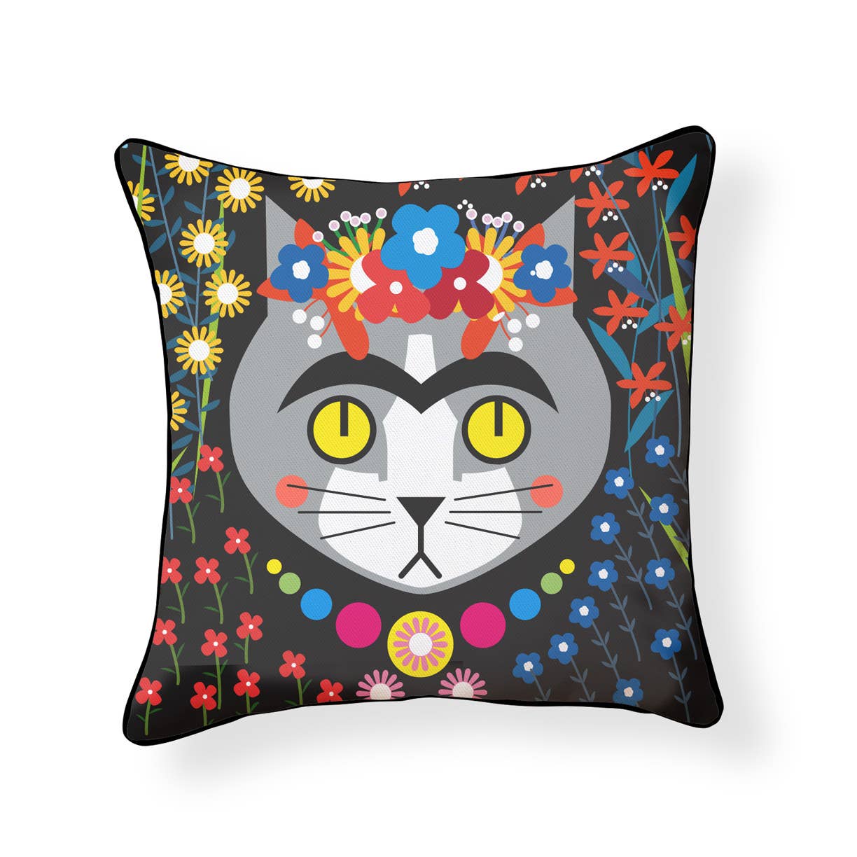 Naked Decor - Wholesale Throw/Decorative Pillow - Frida Catlo Pillow Case0