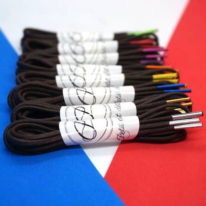 Petit détail - Wholesale Shoelaces - Unisex - Starter-pack waxed shoelaces - brown & solid - 34 pairs1