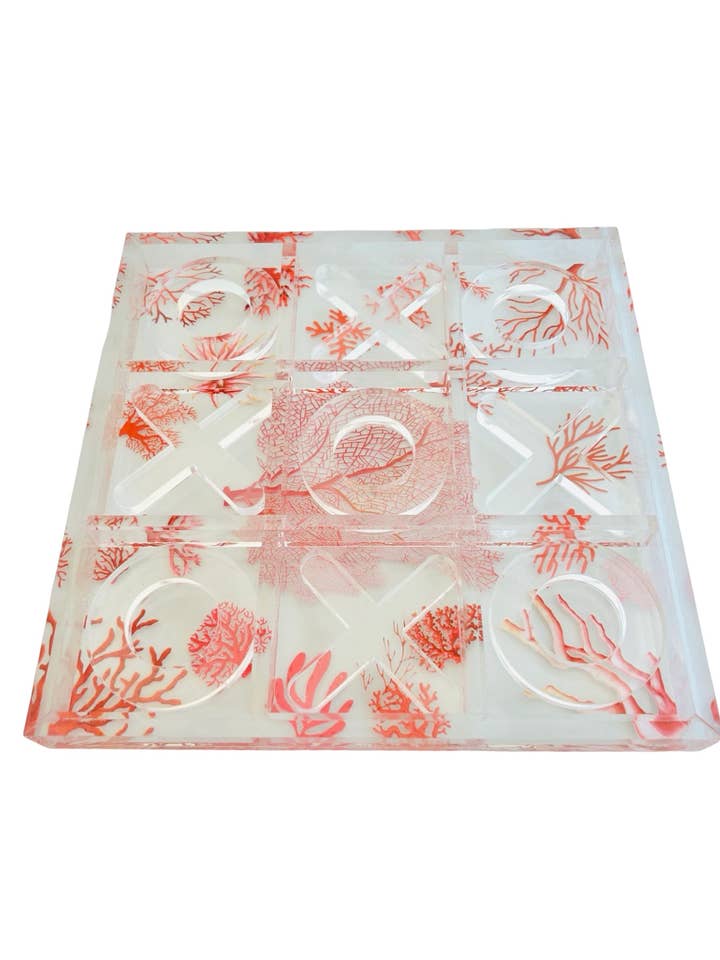 Game, Tic Tac Toe, Coral for wholesale by Maven Home