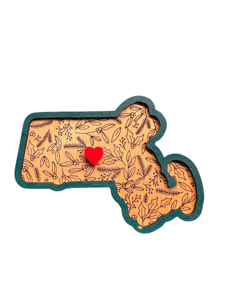 Winter Floral State Ornaments & Magnets – All 50 States for wholesale by Comer Teng Studio