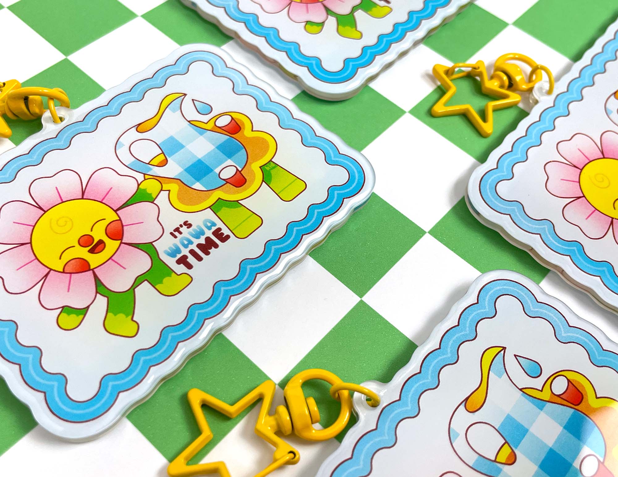 Kidnichols - Vendita all'ingrosso Portachiavi - Donna - Portachiavi È l'ora di Wawa | Acqua potabile | Fiore carino3