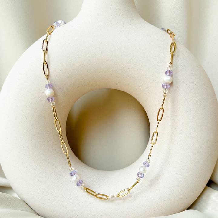 Pearl Beads Elegant guldkæde halskæde for engroshandel hos ADORE