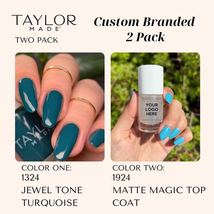 Taylor Made Polish - Vendita all'ingrosso Smalto per unghie - Smalto per unghie personalizzato: confezione da 2 a lunga tenuta + vegano + non tossico250