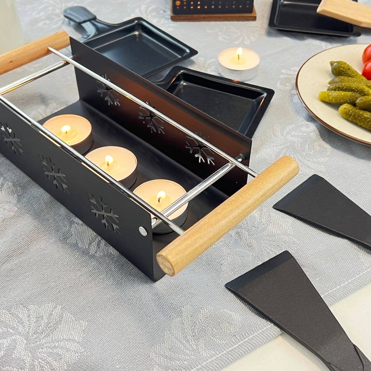 Zenker - Wholesale Kitchen Appliance - Candlelight raclette for 2 people Fackelmann culinary specialties9