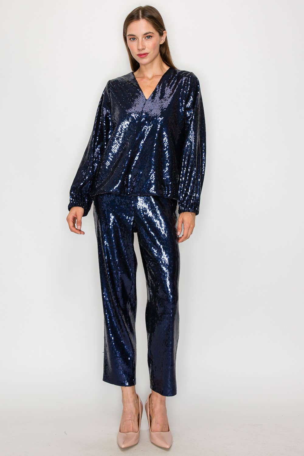 Joh Apparel - Wholesale Blouse - Women's - Jannis Sequin Top1