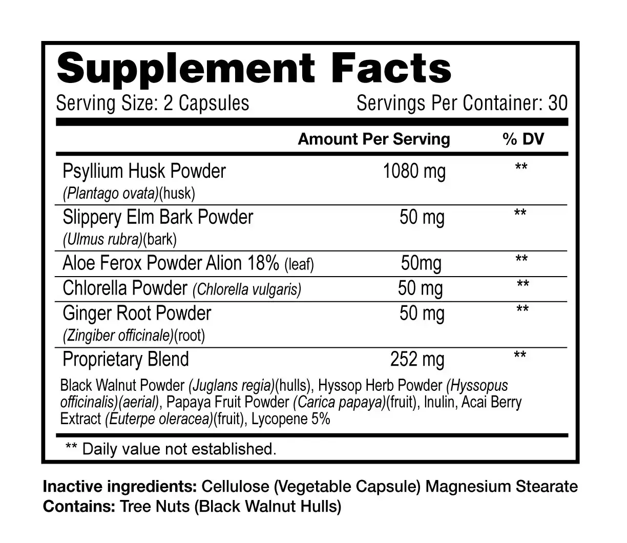 1 Life Science - Wholesale Oral Supplement/Vitamin - Psyllium Supreme 60Vcap1