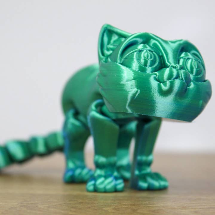 Fidget Jumbo Kitten | Flexible Articulating 3d Printed Friendly Cat Companion for wholesale by Clever Contraptions