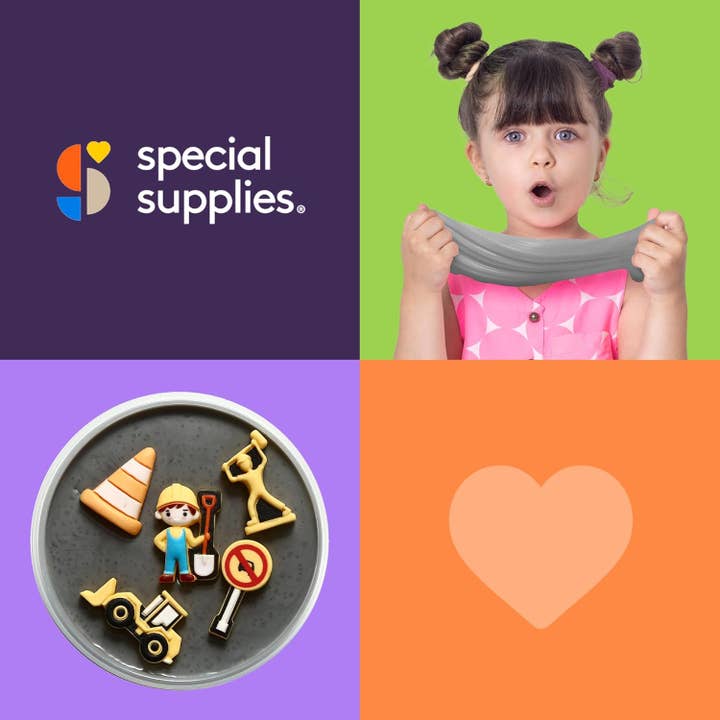 Special Supplies - Wholesale Putty/Slime - Kids - Sensory Therapy Putty for Kids and Adults with 10 Cute Charms - Resistive Hand Exercise Stress Relief Therapy Putty, Five Ounces of Each Putty (Construction Set - Strength: Medium)8