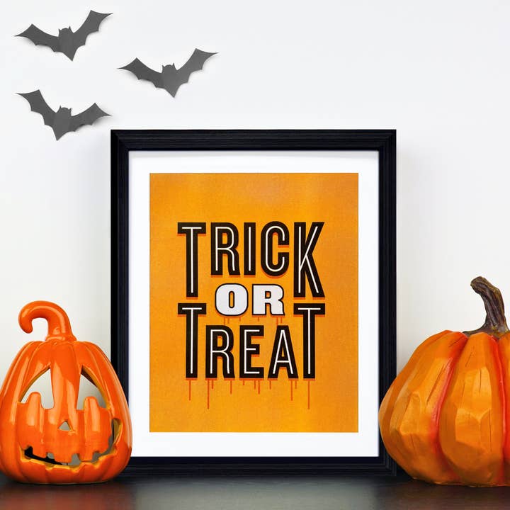 Trick Or Treat | Risograph Print 8x10 for wholesale by And Studio