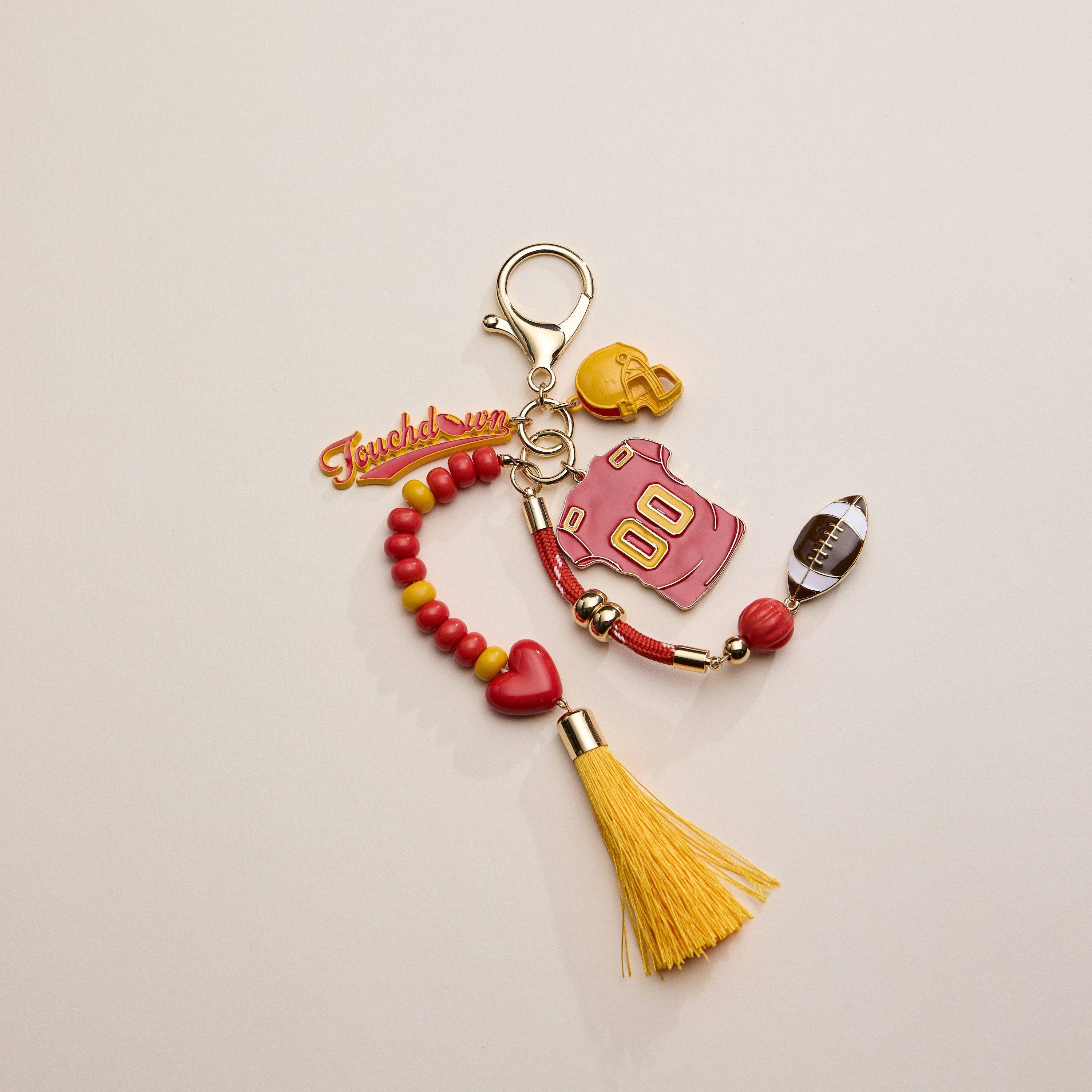 Lilla Haven - Wholesale Keychain - Women's - Gameday Football Keychain – Football Jersey, Helmet, Touchdown Charm & Tassel Bag Accessory38